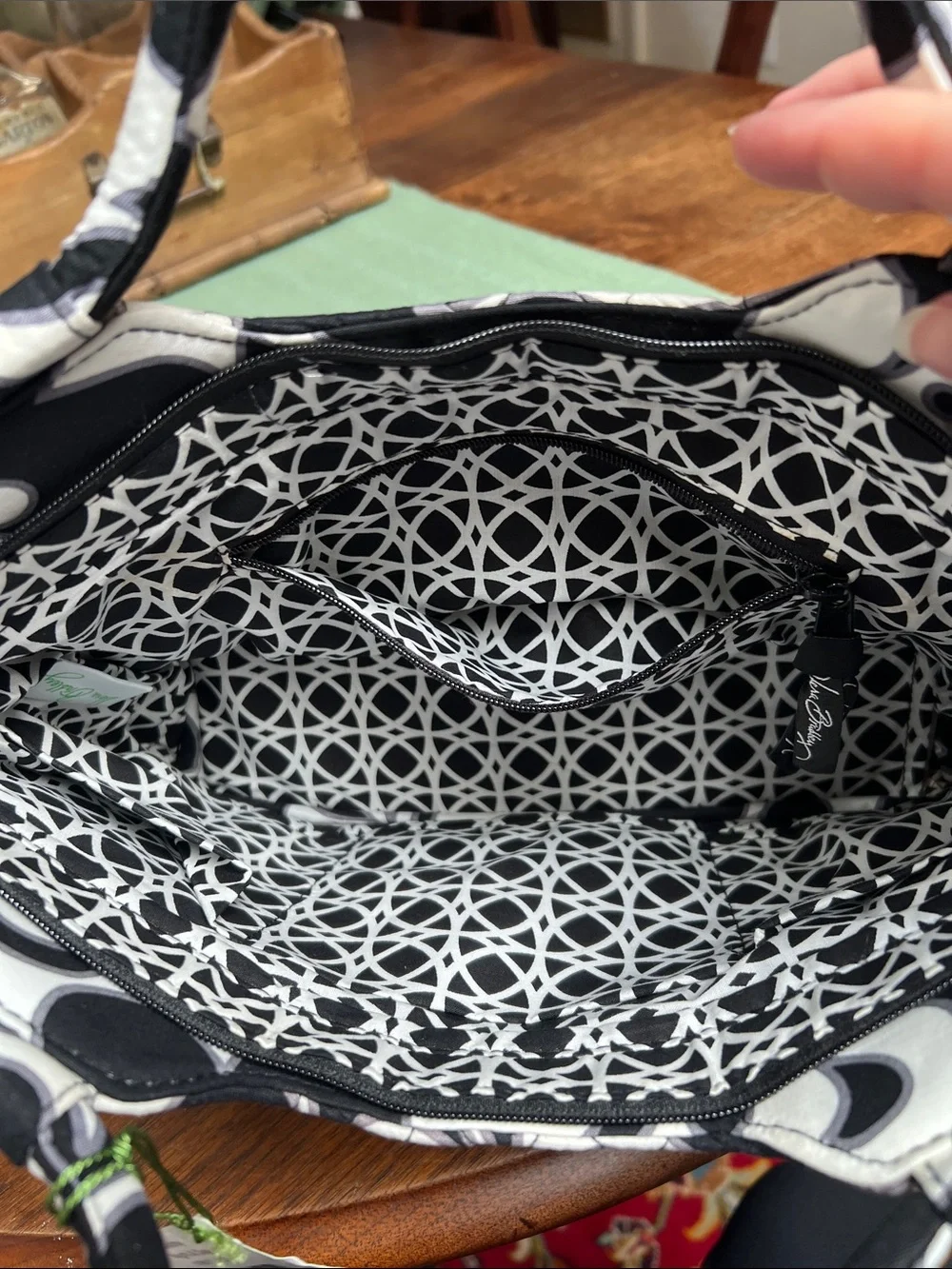 NWT Vera Bradley Gabby Tote in Retired Night and Day Pattern